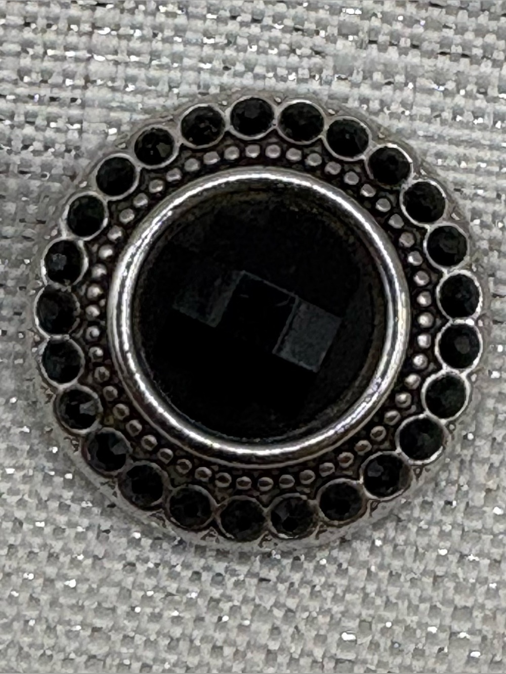 BLACK - Snap Button Charm - 18mm/20mm - Genuine Ginger Snaps & Co.